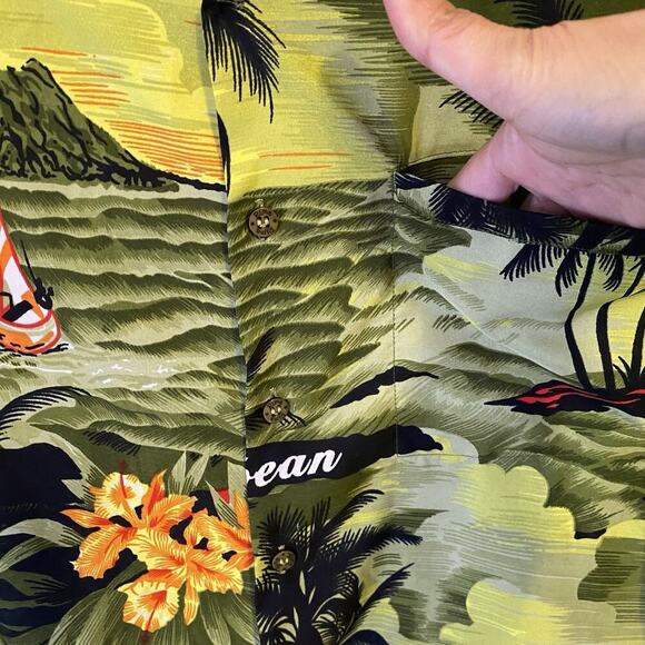 Rima Shirt Men’s Sz M Colorful Hawaiian Caribbean Button Up Short Sleeve Beach - Picture 4 of 7